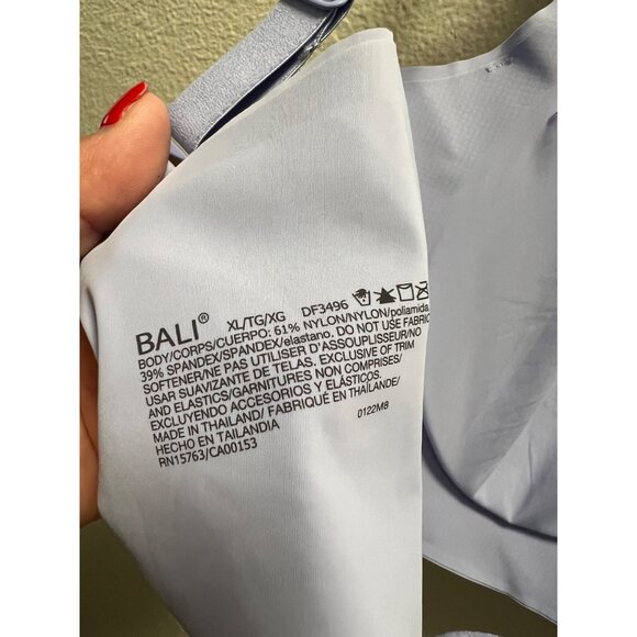 Bali Womens Light Purple Wireless Bra With Adjustable Straps & Back Closure Size - Picture 3 of 3